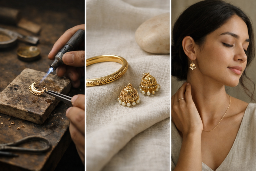 “Minimal traditional jewelry by Shrella showcasing fine craftsmanship and timeless design”