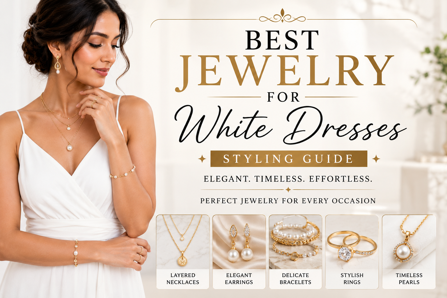 Best Jewelry for White Dresses: Elegant Styling Ideas for Every Occasion 4 Best Jewelry for White Dresses: Elegant Styling Ideas for Every Occasion