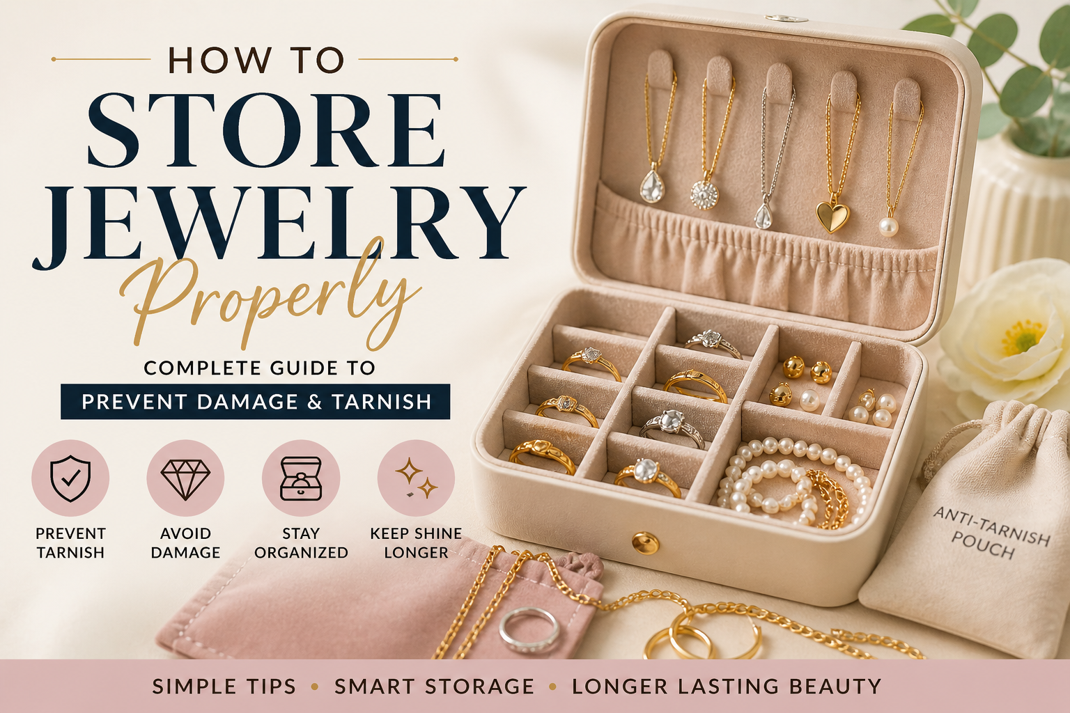 How to Store Jewelry Properly: Complete Guide to Prevent Damage & Tarnish