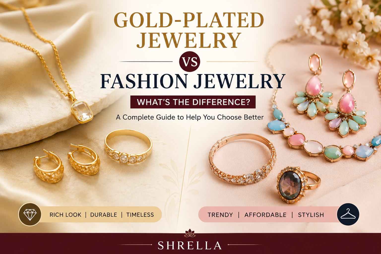Gold-Plated Jewelry vs Fashion Jewelry: What's the Difference? 2 Gold-Plated Jewelry vs Fashion Jewelry: What’s the Difference?